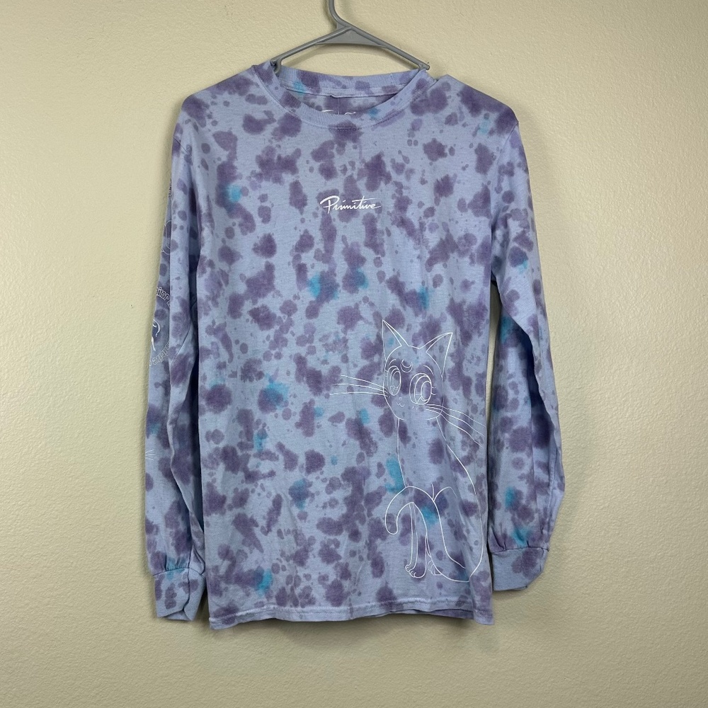Primitive x sailor moon long sleeve Purple tie dye shirt size XS New